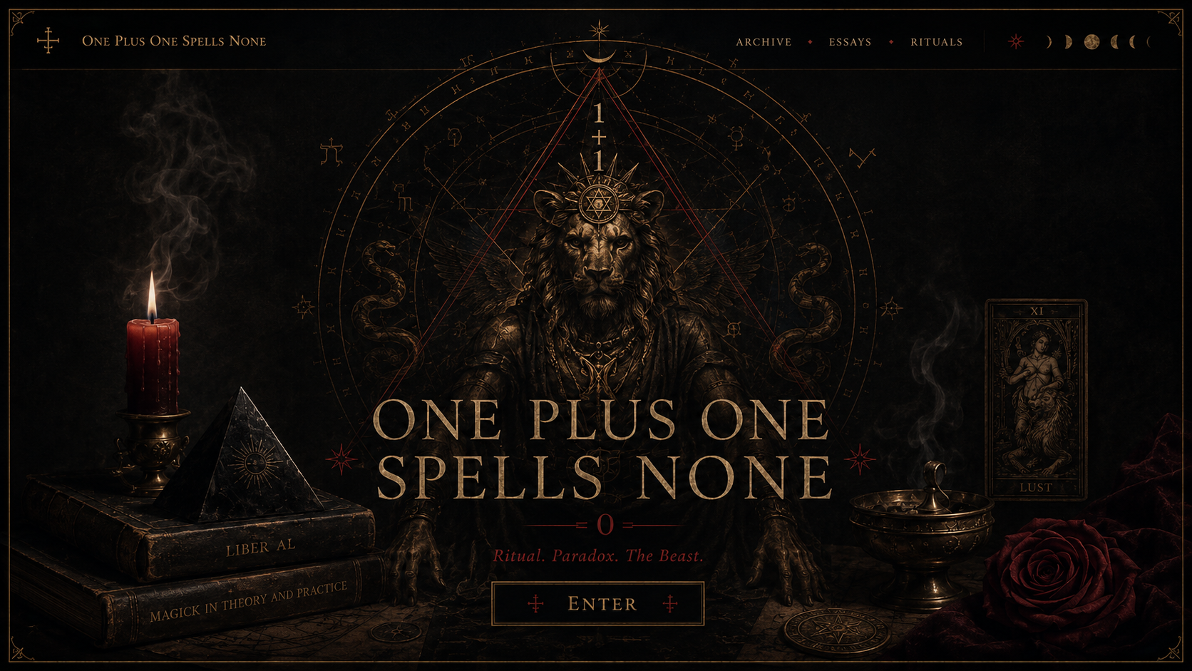 To Mega Therion — the Great Beast: dark occult artwork for the prologue.